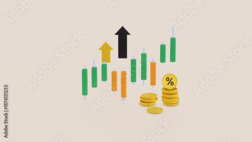 vector illustration of business graph