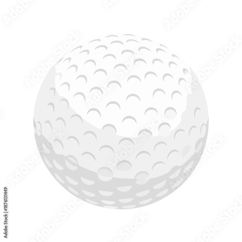 Golf Ball Vector Illustration Isolated