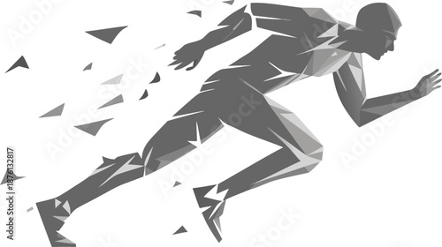 Dynamic runner breaking apart in motion