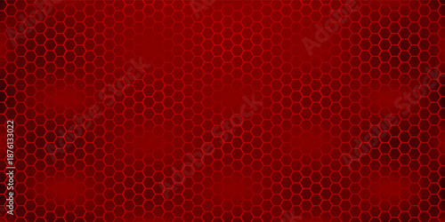 Abstract red steel mesh background with red glowing lines with free space for design. Modern technology innovation concept background.