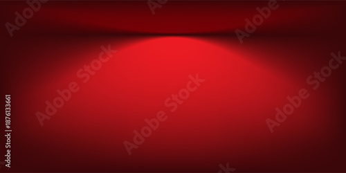 Abstract gradient podium background. Empty red 3D studio background. Clean scene for product presentation mockup template. eps 10