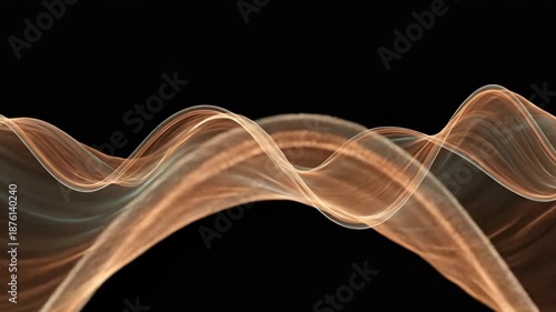 Wallpaper Mural Abstract Light Waves Forming Elegant Curves Against Black Background, Creating Dynamic Motion and Fluidity with Flowing Visual Effect Torontodigital.ca