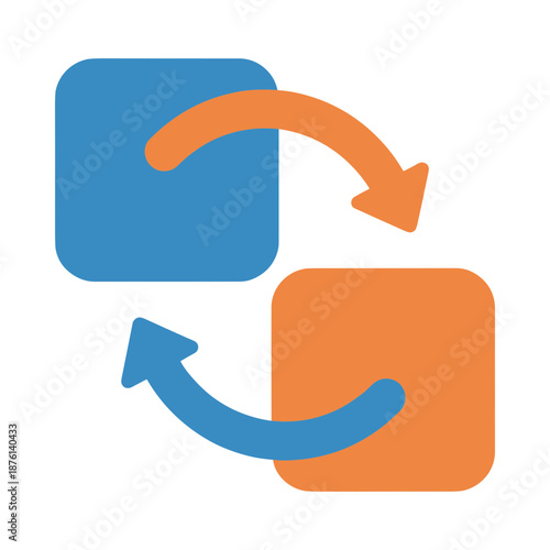 Data Exchange and File Transfer Vector Icon for Syncing