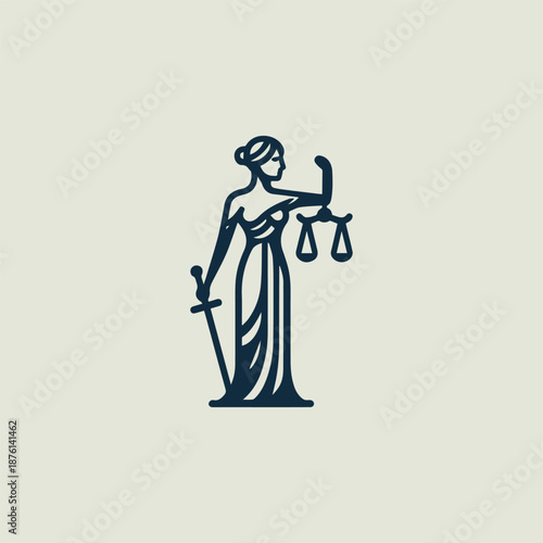 Themis Justice Goddess Logo