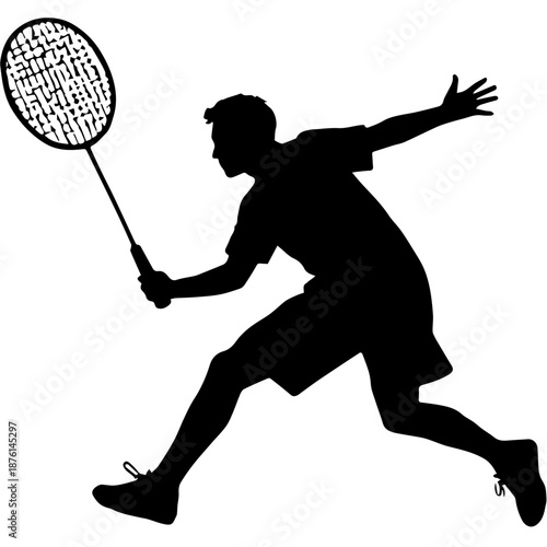 tennis player silhouette
