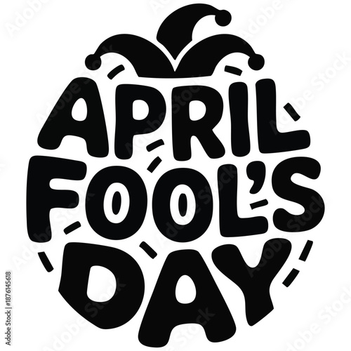 April Fools celebration playful design vector illustration isolated on white background