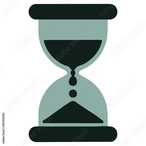 Glass sand clock hourglass money time vector illustration isolated on white background