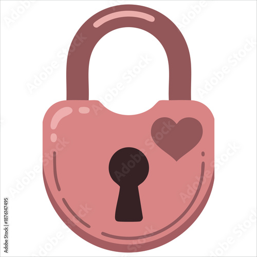 Valentines Day cute cartoon design icon vector illustration isolated on white background