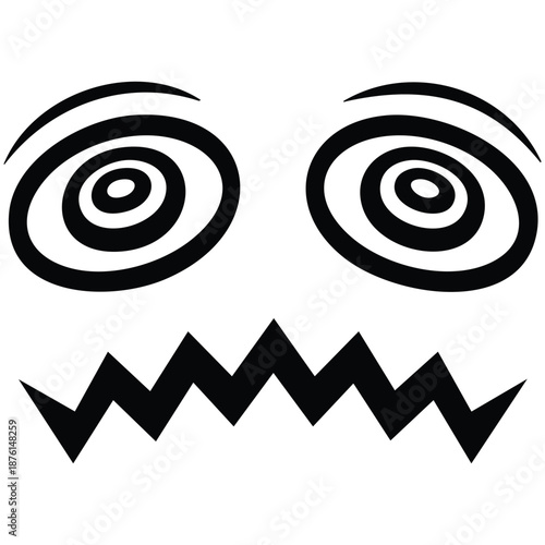 Emoji confused face isolated vector icon editable on white background