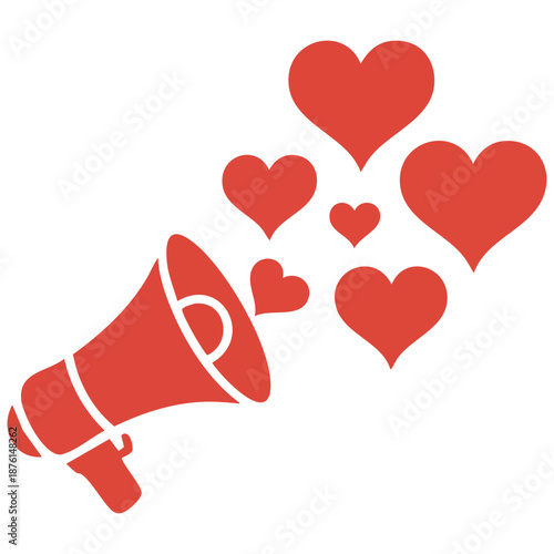 Announcement love vector icon editable for commercial work isolated on white background