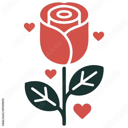 Propose with rose vector icon editable for commercial work isolated on white background