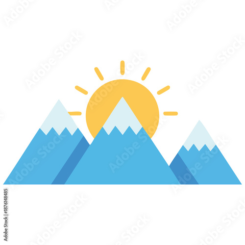 Mount vector icon that can easily modify or edit isolated on white background