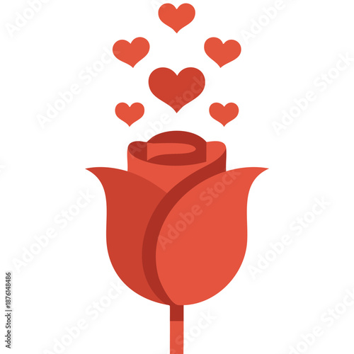 Rose propose vector icon suitable for commercial work easily editable isolated on white