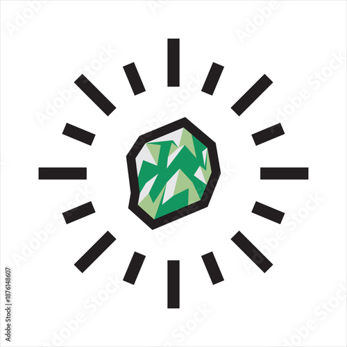 MINERAL-1. Mineral icon. Mineral work icon for jewelry processing, taxation industry.