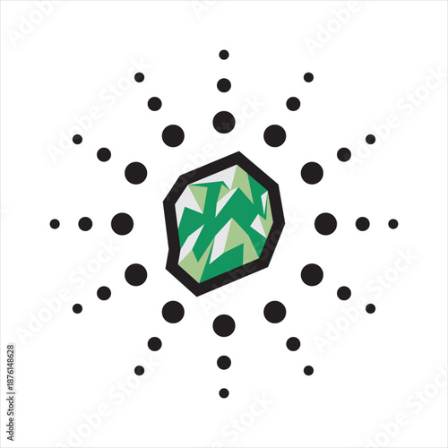 MINERAL-2. jewelry icon. Mineral work icon for jewelry processing, 