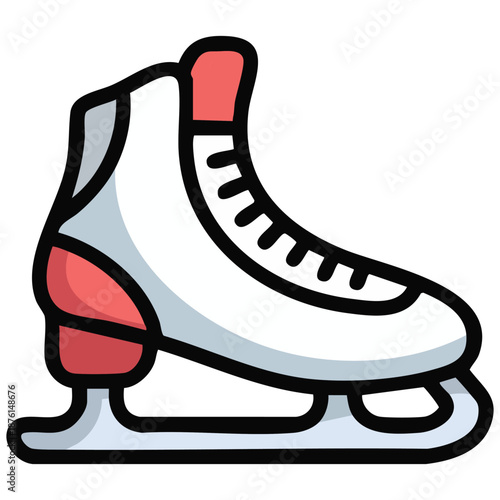 Ice skating vector icon suitable for commercial work easily editable isolated on white