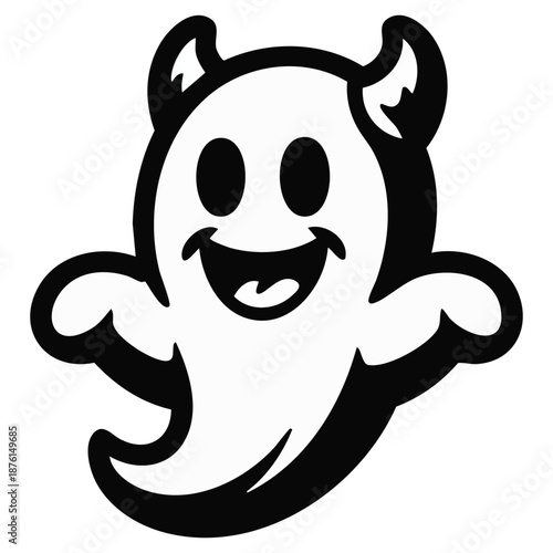 Angry ghost esport logo style vector graphics for game team brand