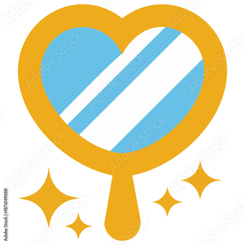 Vector heart icon flat design for valentine love day symbol isolated