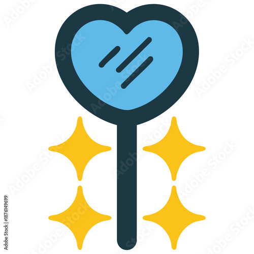 Flat vector heart icon design for love day symbol isolated on background