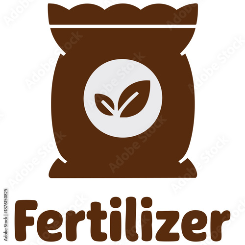 Fertilizer bag flat icon vector illustration for farming and gardening concepts isolated on white background