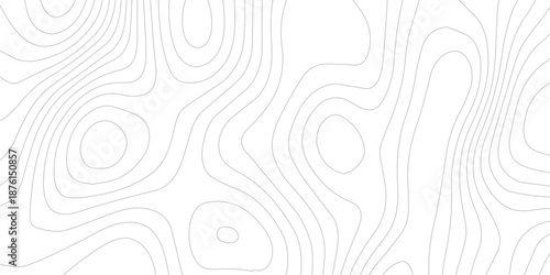 Abstract topographic wavy patterns design. seamless flowing curve lines on white background. minimal contour line art pattern. terrain lines background. elevation contour map inspired vector design.