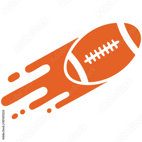 Rugby ball sport icon logo vector for athletic teams isolated vector illustration on white background