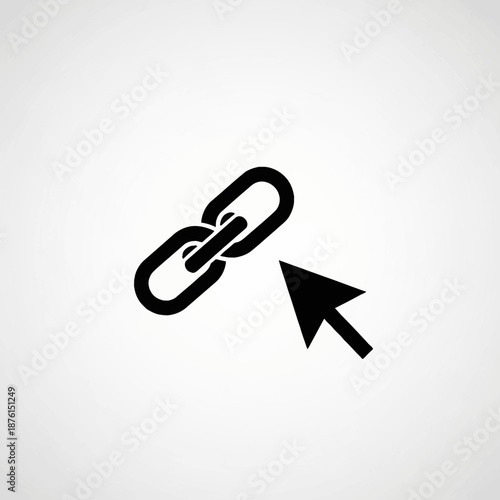 Black Chain Link with Mouse Cursor.