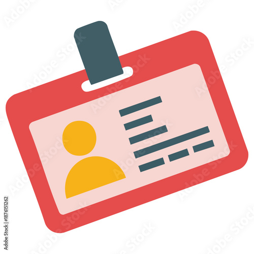 Doodle style vector illustration of an identity card for security or personal concepts isolated on white background