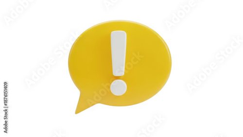 Yellow alert icon isolated on transparent background isolated on white background