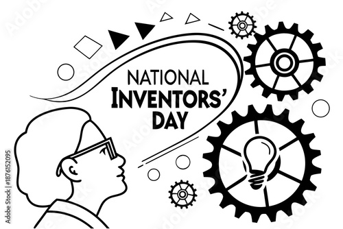National Inventors' Day Vector Graphic, Inventor Idea and Genius Concept Illustration
