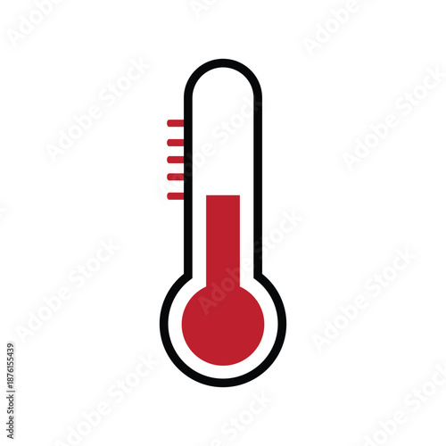 thermometer logo icon ilustration flat