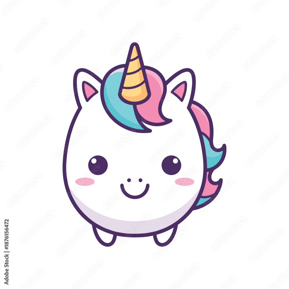 Fototapeta premium Adorable Cartoon Unicorn Illustration