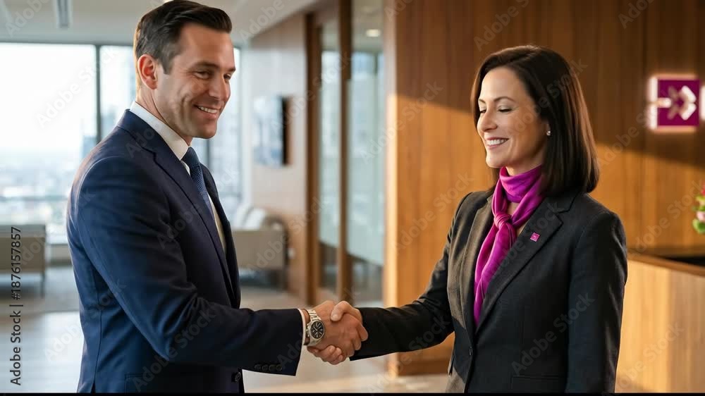 custom made wallpaper toronto digitalProfessional Business Handshake Between Colleagues in a Modern Corporate Office Lobby