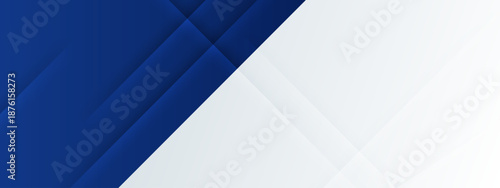 Bild auf Leinwand Abstract background design featuring blue geometric shapes against white space