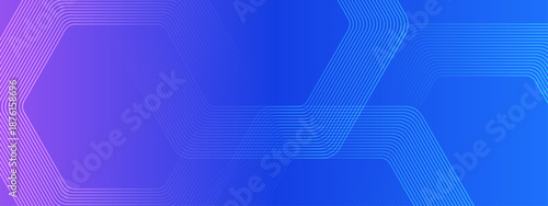 Geometric pattern with hexagons and gradient blue background suitable for backdrop designs, techrelated projects, or modern art concepts.