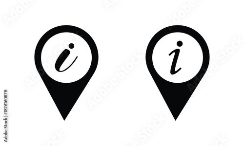 Information icon symbol. Information sign. Info Sign Icon. Info icon Simple outline vector logo.  Info Point Icon Black. Help Logo. Info simple set vector. Vector illustration EPS 10 .