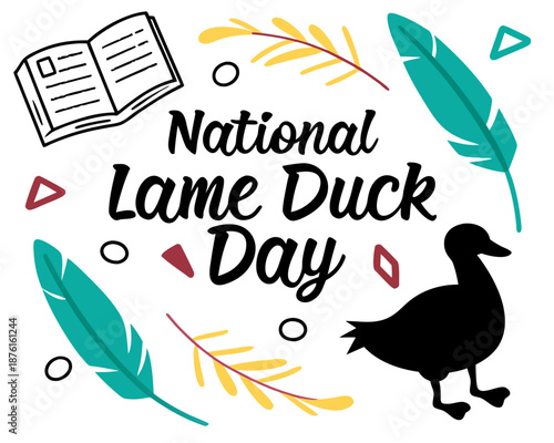Lame Duck Day Vector Illustration, Politics and Election Term Design