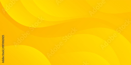 Bright yellow dynamic abstract background. Modern lemon orange color. Fresh template banner for web, pages, sales, events, holidays, parties, and falling. waving shapes