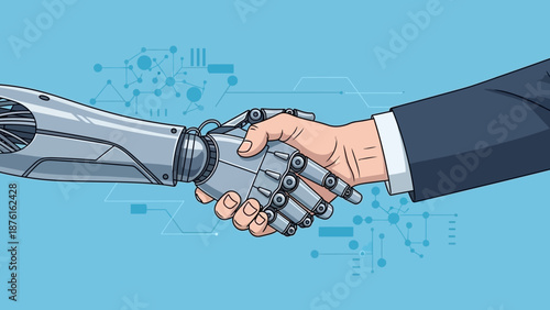Robot and Human Handshake - Future Technology Partnership