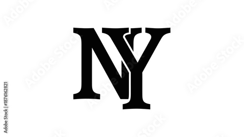 NY Letters Logo, New York City Iconic Symbol