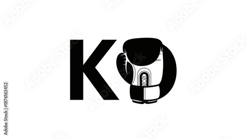 Knockout Boxing Glove Icon - KO Symbol
