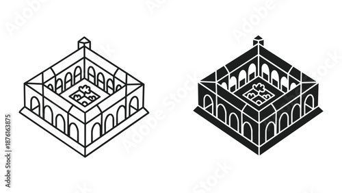 Vector Illustration of Architectural Building Design