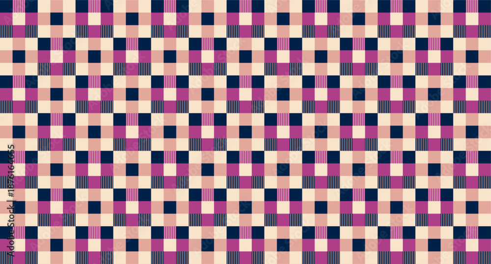 Fototapeta premium Vibrant Multicolor Checkered Grid Design