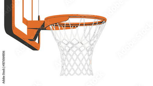 Basketball Hoop and Net - Close-up View