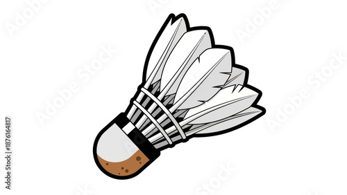 Badminton Shuttlecock Icon Vector Illustration