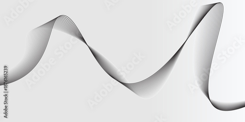 Abstract vector background with black wavy lines. EPS10
