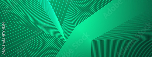 Geometric pattern of thin green lines on a green background. Suitable for abstract backgrounds, digital designs, modern concepts, tech projects.