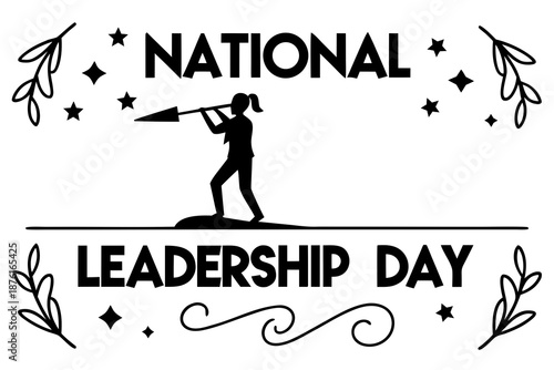 National Leadership Day Vector Illustration, Leadership and Team Management Concept Graphic