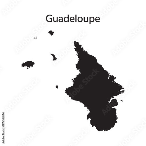 map of guadeloupe island in the caribbean sea