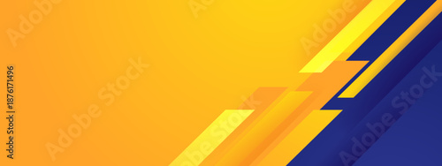 Abstract design with yellow and blue geometric elements. Perfect for modern and dynamic presentations, posters, social media, and websites.